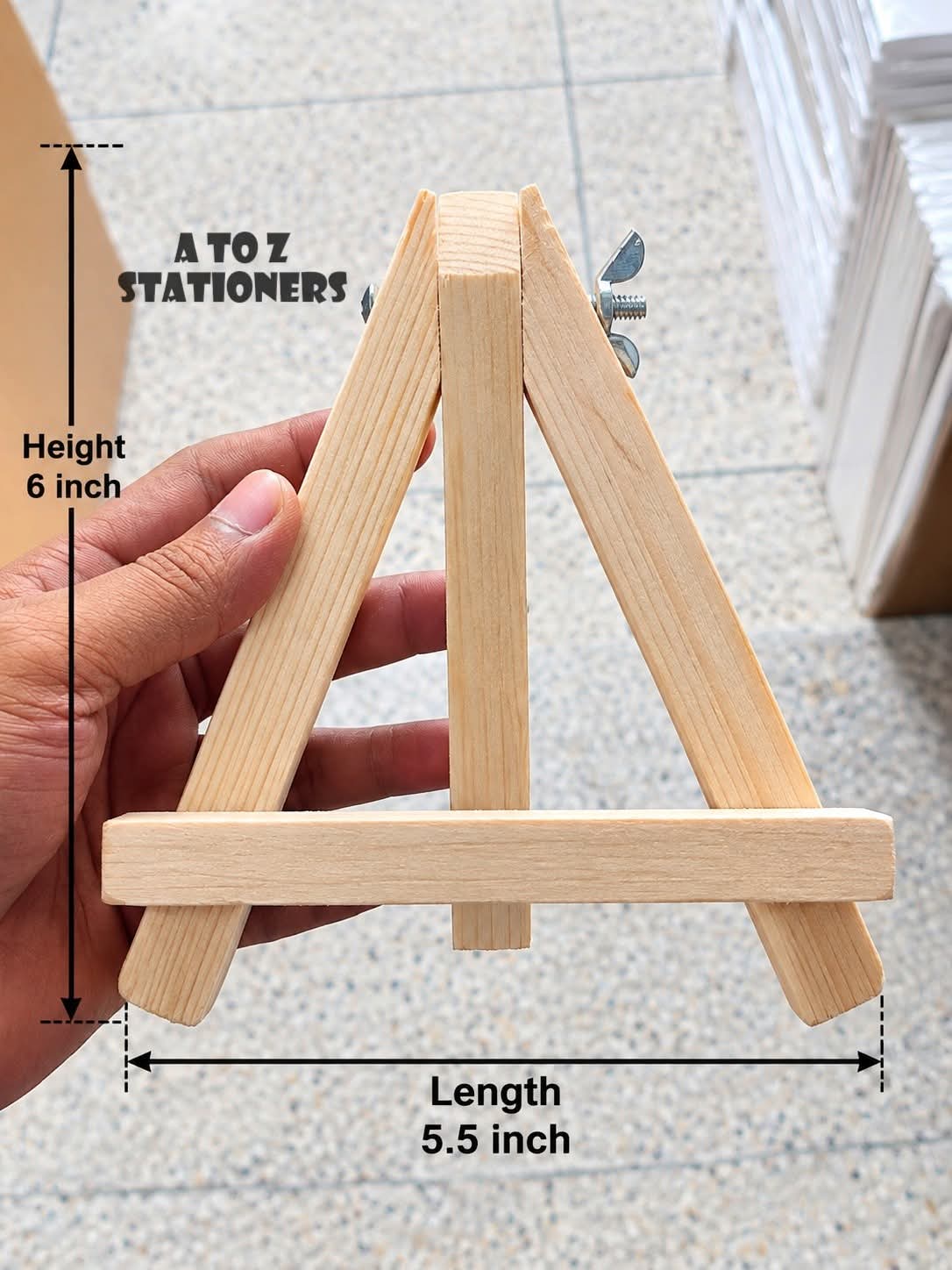 6" wooden easel