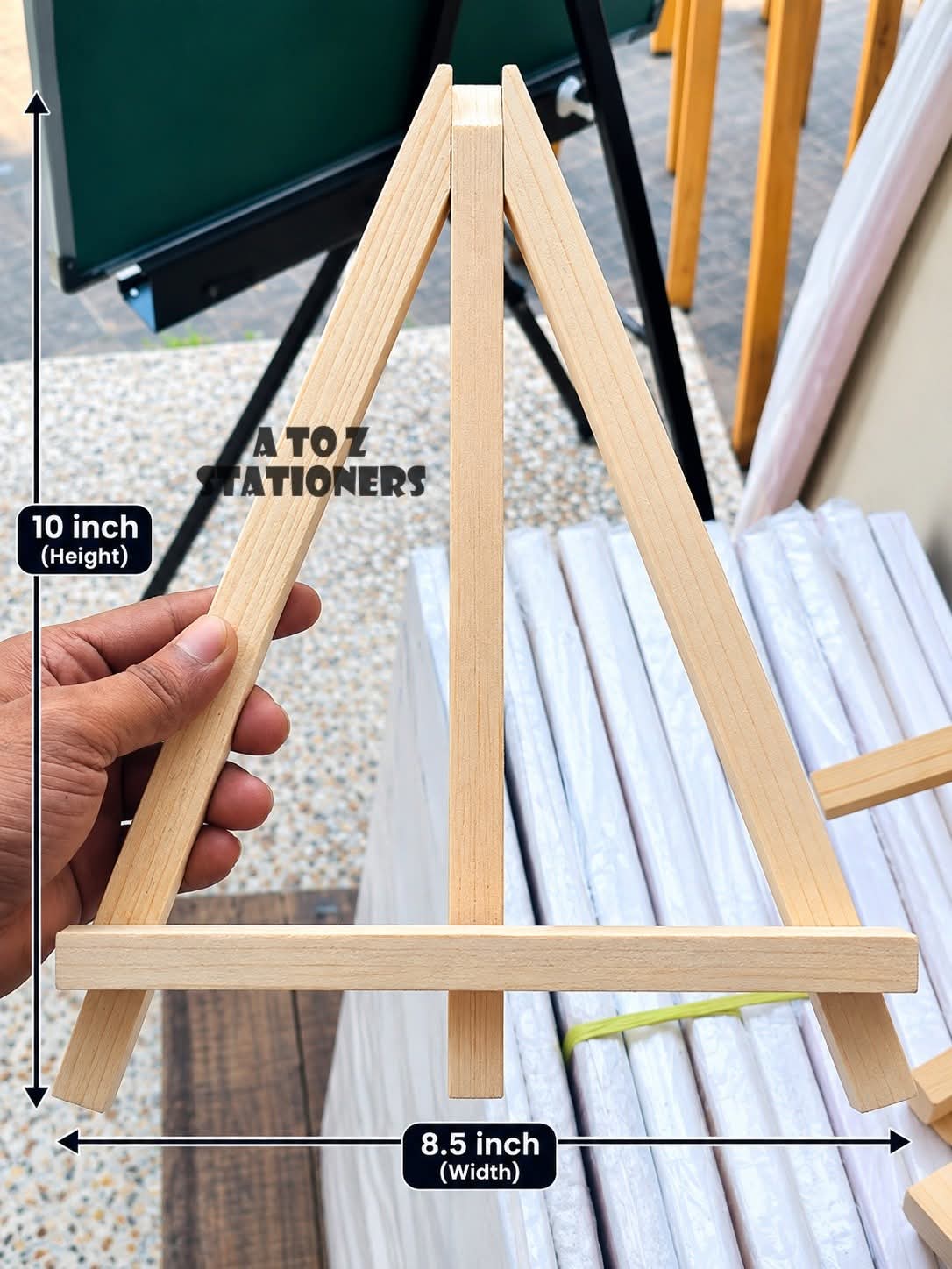 10" wooden easel