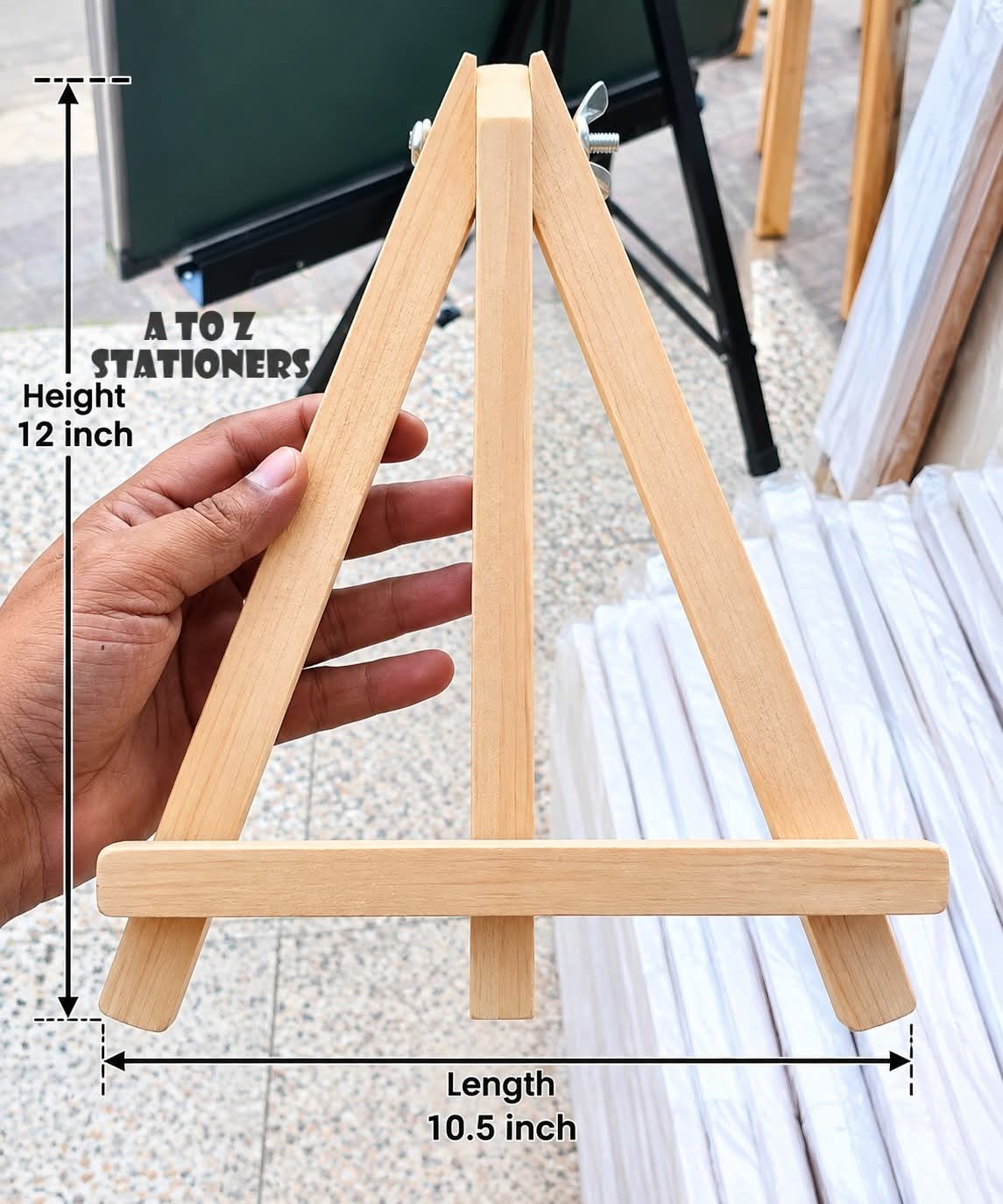 12" wooden easel